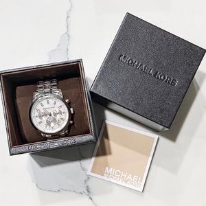 Silver and Clear Michael Kors Watch